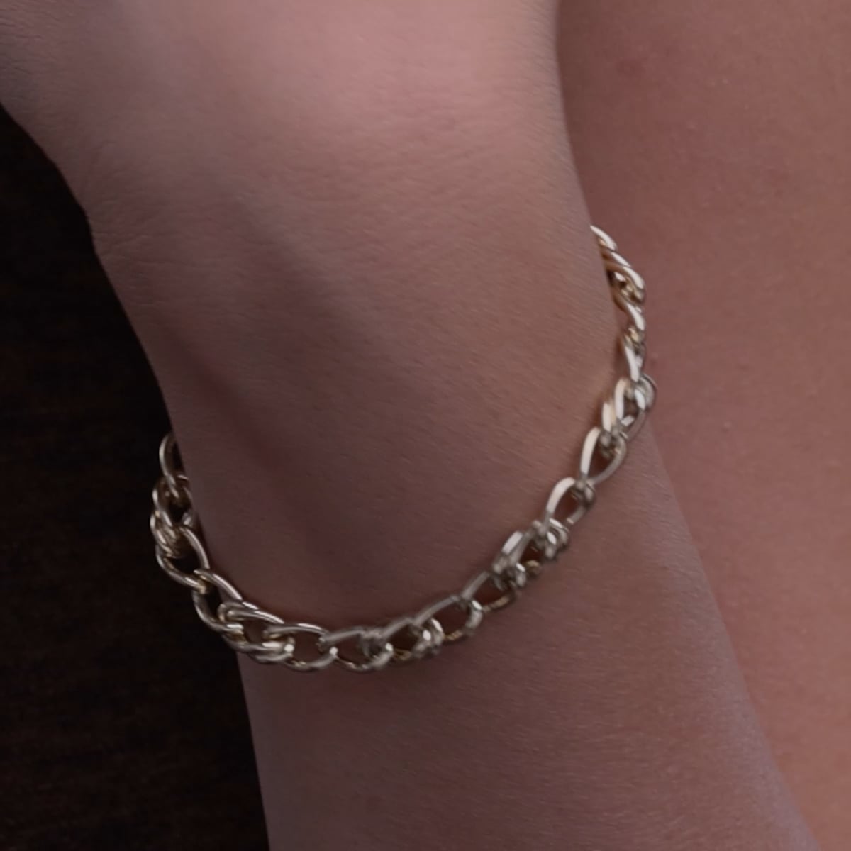 Gold Wheat Link Bracelet - Textured Chain Design