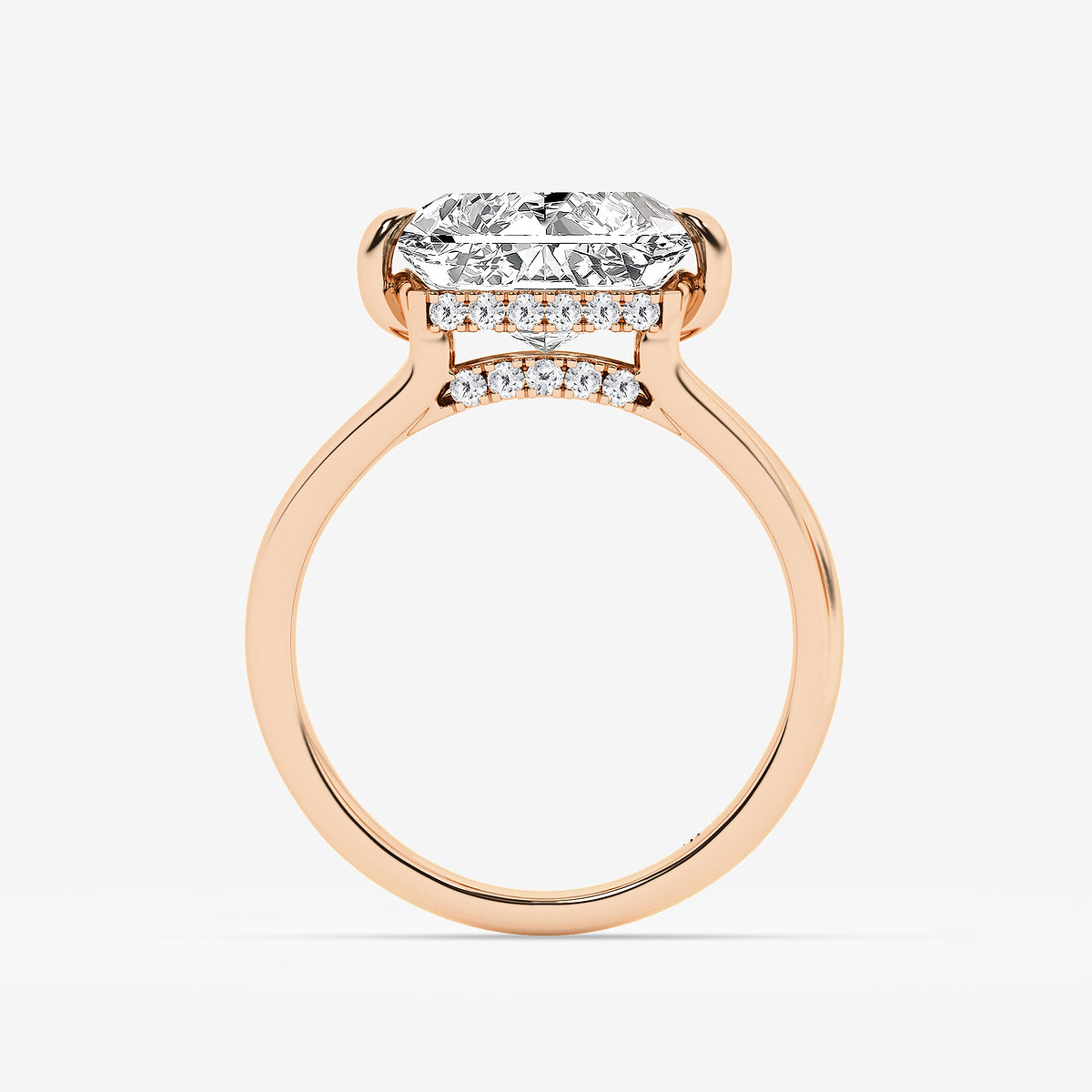 Embrace Radiant Diamond Solitaire Engagement Ring