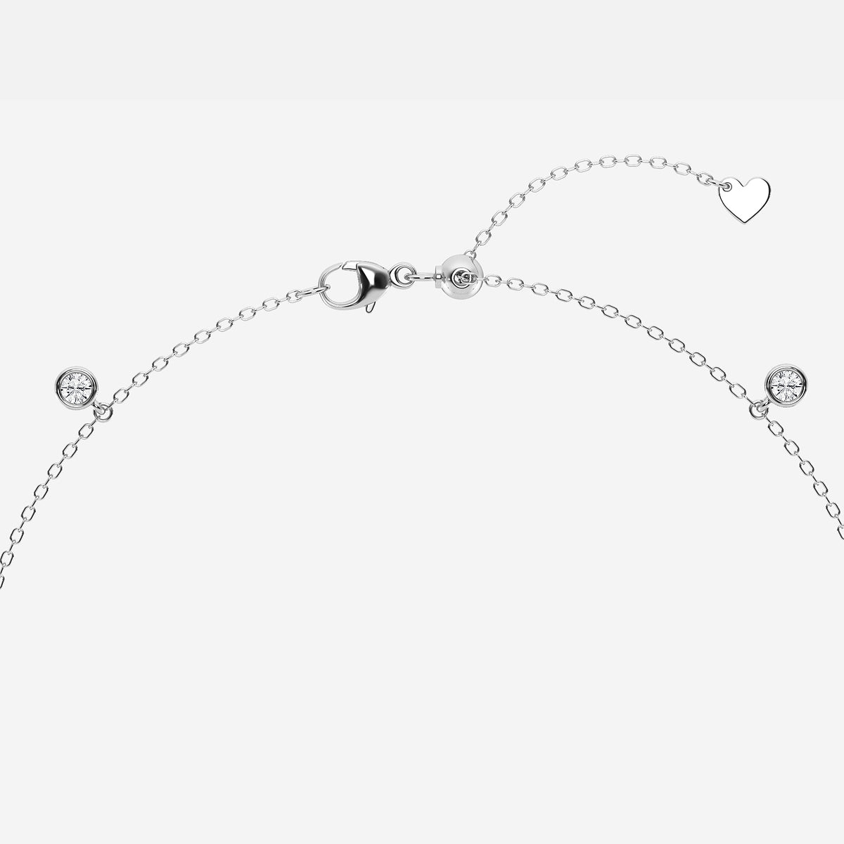 1 1/3 ctw Multi-Shape Lab Grown Diamond Dangle Charm Anklet Platinum, DE, VS1