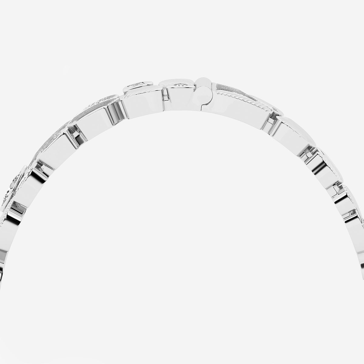 Mosaic Multi-Shape Lab Grown Diamond Hinged Bangle Bracelet