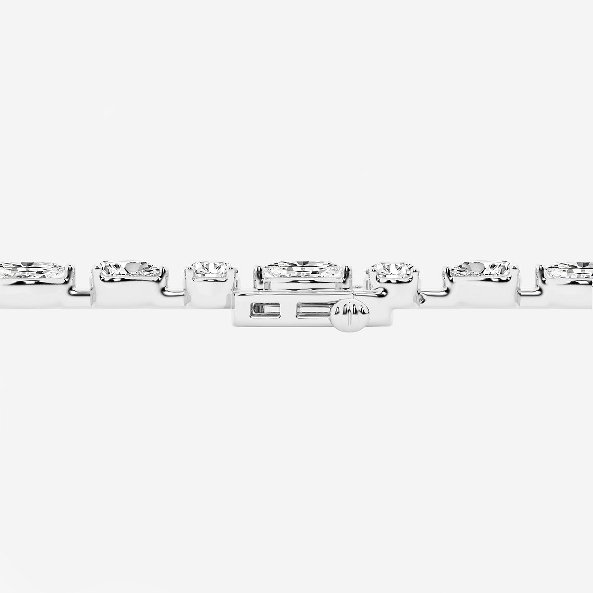 8 2/3 ctw Multi-Shape Lab Grown Diamond Alternating Bracelet 8 Inches Platinum, DE, VS1