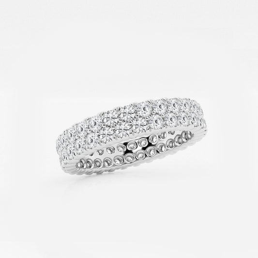 Evie Round Lab Grown Diamond Double Row Eternity Band