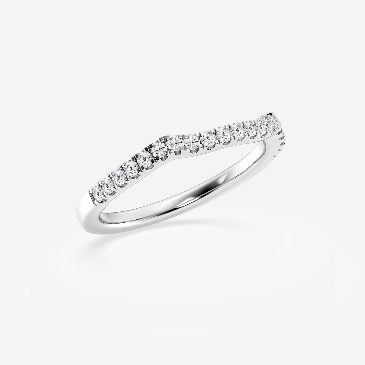 Utopia 1/4 ctw Round Lab Grown Diamond Micro Pave Wedding Band Platinum, DE, VS1