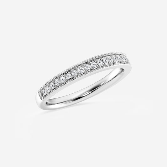 Eileen 1/5 ctw Round Lab Grown Diamond Milgrain Wedding Band