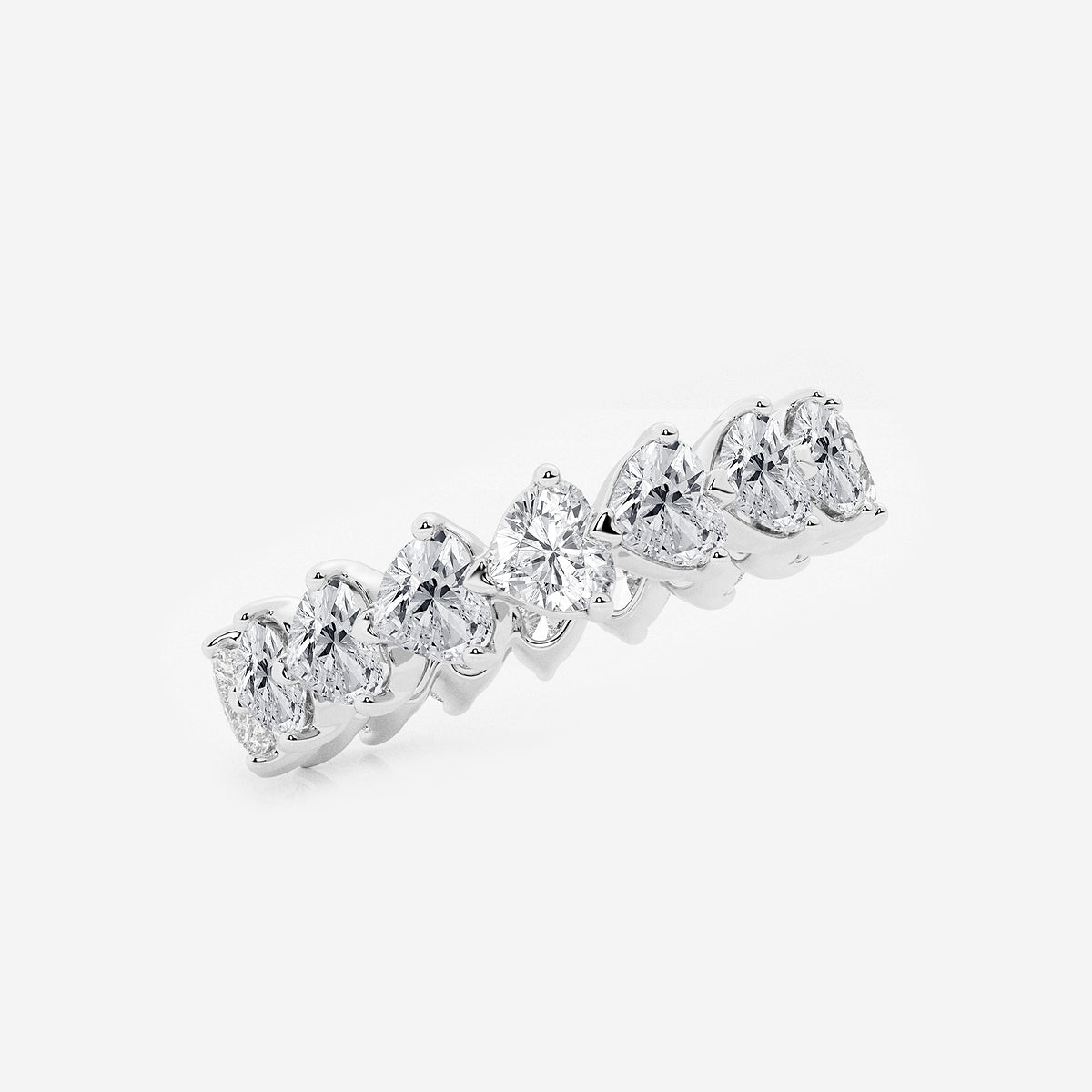 Adeline 3 5/8 ctw Floating Heart Lab Grown Diamond Eternity Band