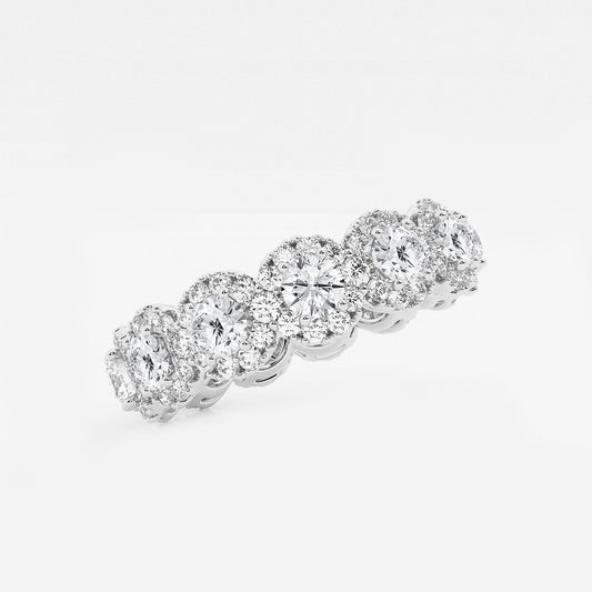 Luisa 3 ctw Halo Round Lab Grown Diamond Eternity Band