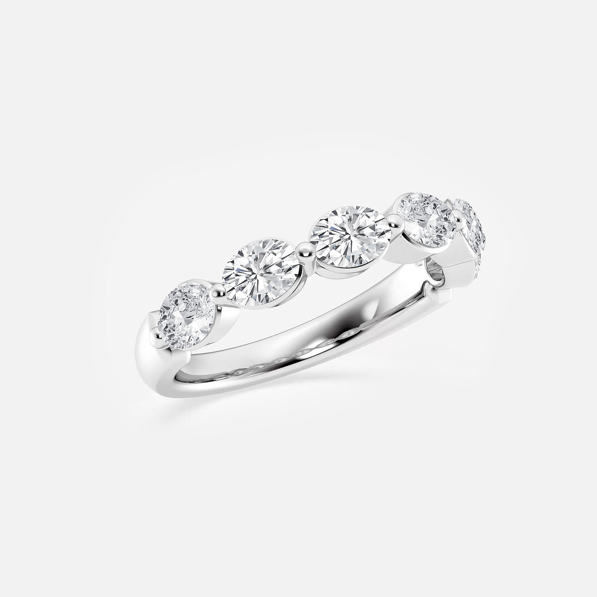 Malaya 1 1/2 ctw Oval Lab Grown Diamond Floating Anniversary Band
