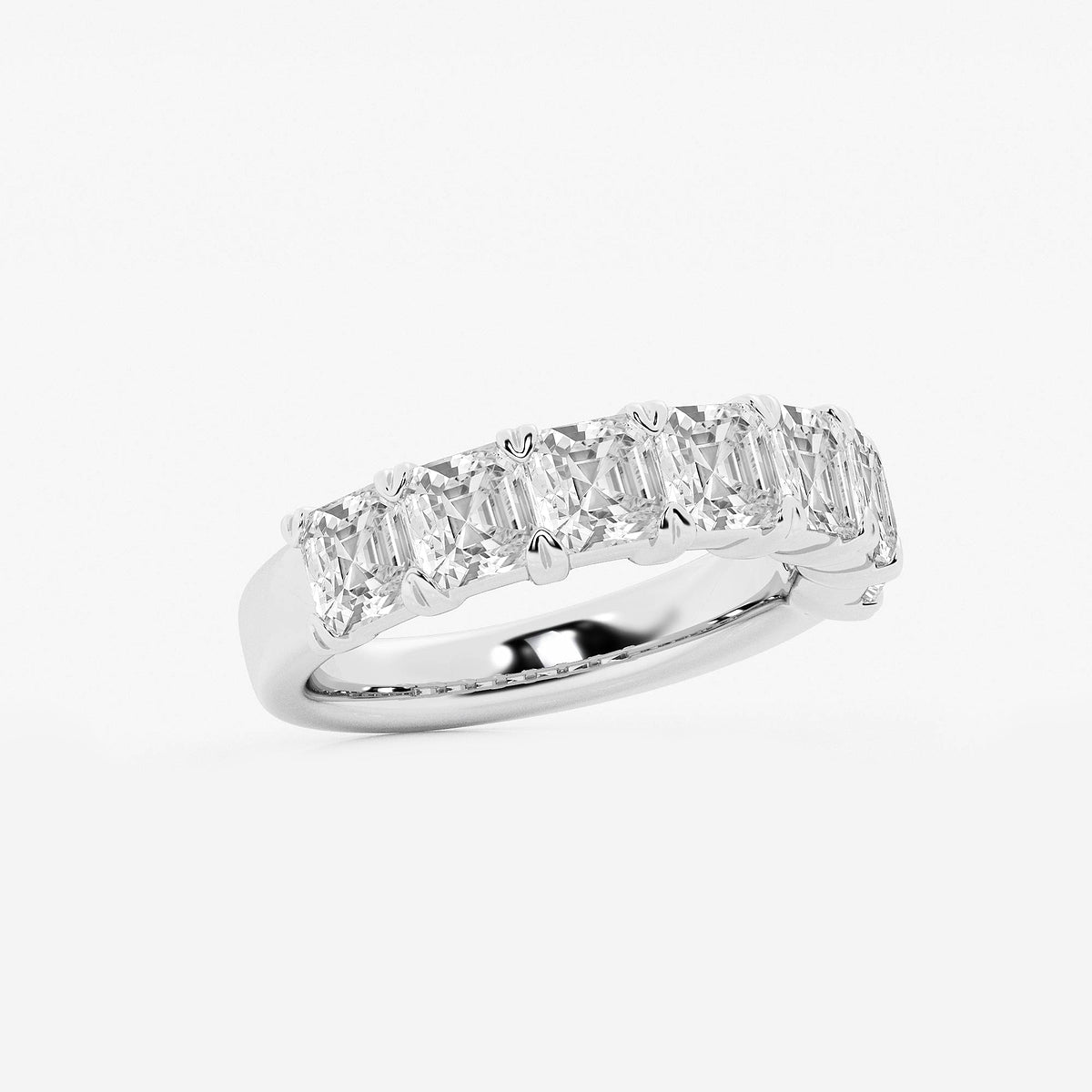 Lia 3 ctw Asscher Lab Grown Diamond Seven-Stone Anniversary Band