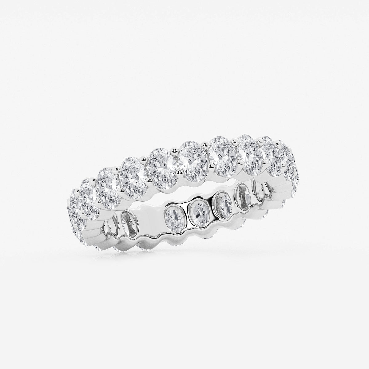 Elsie 2 2/3 ctw Oval Lab Grown Diamond Eternity Band - 4.2mm Width Platinum, DE, VS1