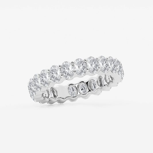Elsie 2 2/3 ctw Oval Lab Grown Diamond Eternity Band - 4.2mm Width Platinum, DE, VS1