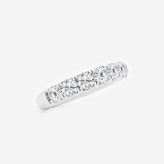 Alison 1 1/2 ctw Round Lab Grown Diamond Eleven-Stone Wedding Band 14K White Gold, DE, VS1