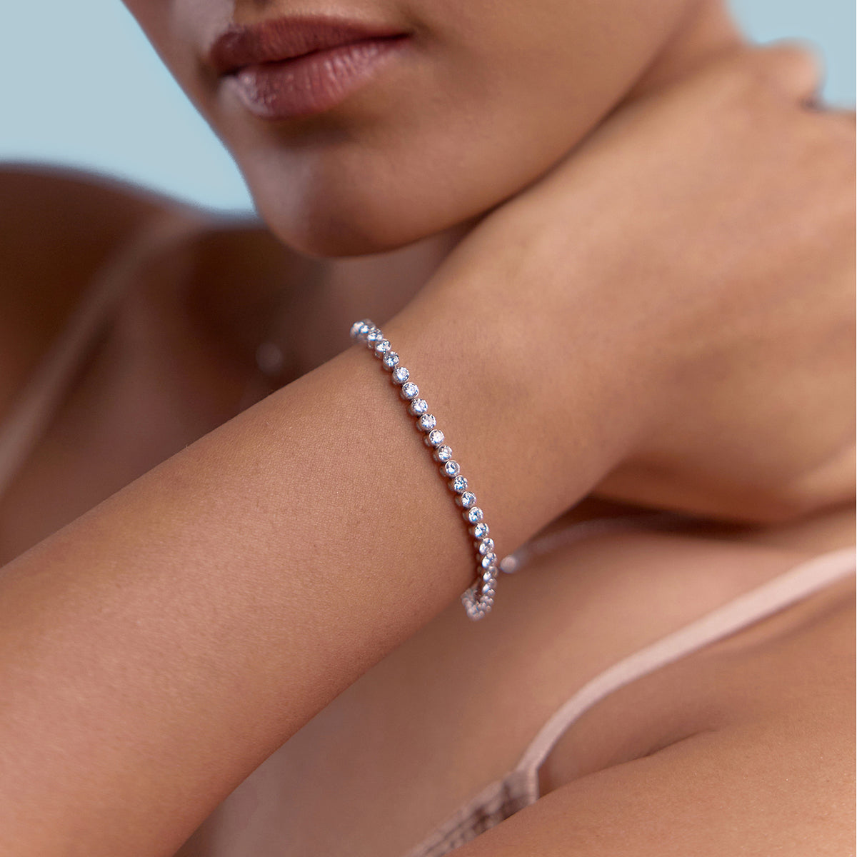 Boundless Eternity Bracelet 14K White Gold, DE, VS1