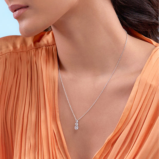 Boundless Ascending Round Diamond Necklace