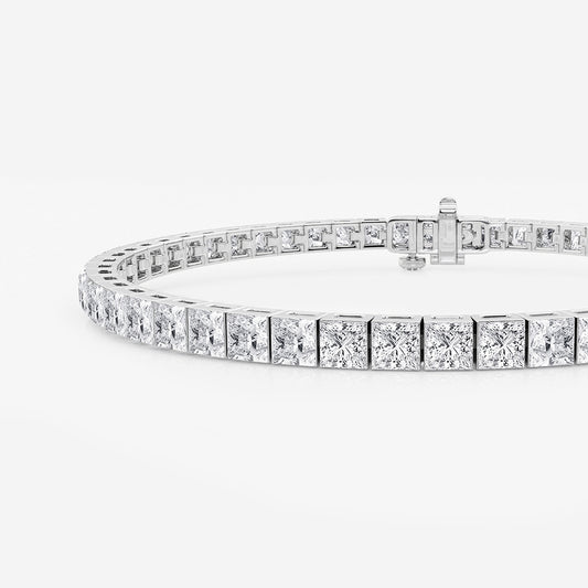 Boundless Cube Eternity Bracelet 14K White Gold, DE, VS1