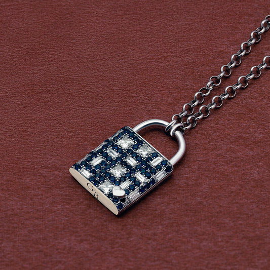 Garibaldi Multi-Shape Lab Grown Diamond Scatter Lock Bracelet in Sterling Silver - 3.5 CTW