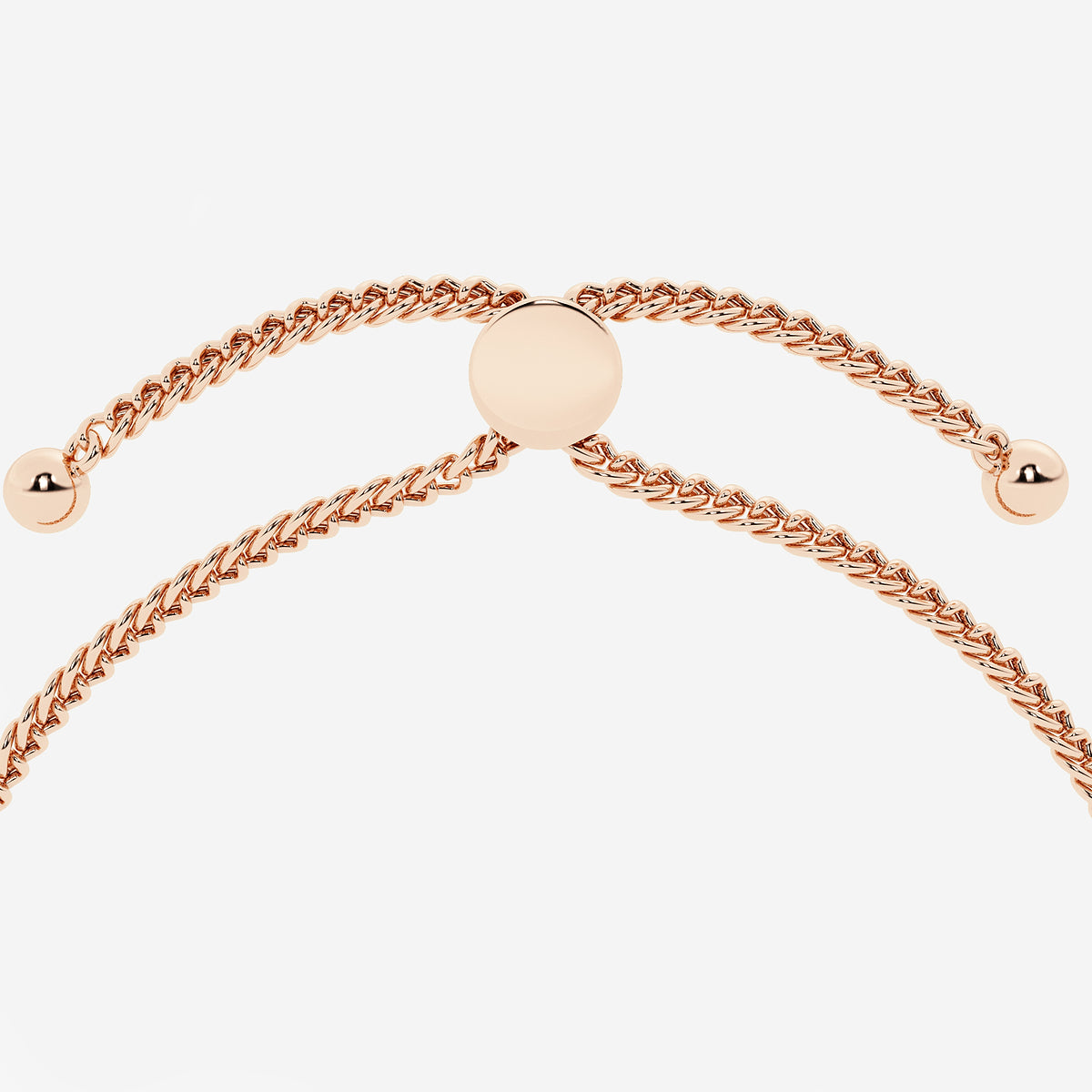 Oval & Pear Lab Grown Diamond Three Stone Bolo Bracelet in 14K Rose Gold