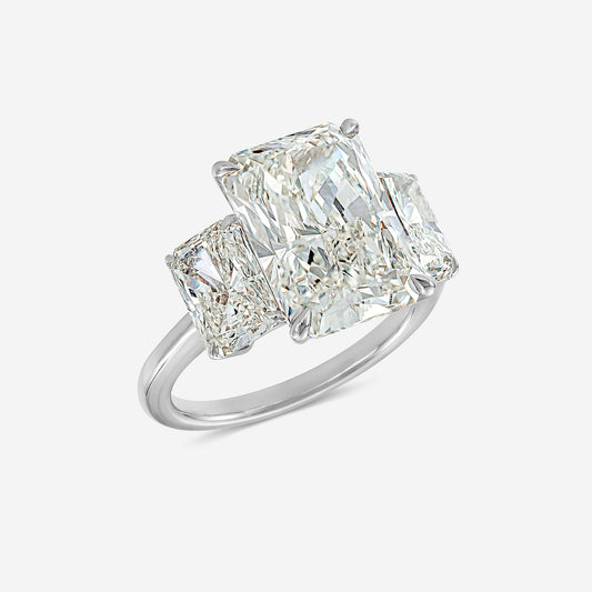 Versailles Radiant Diamond Three Stone Engagement Ring