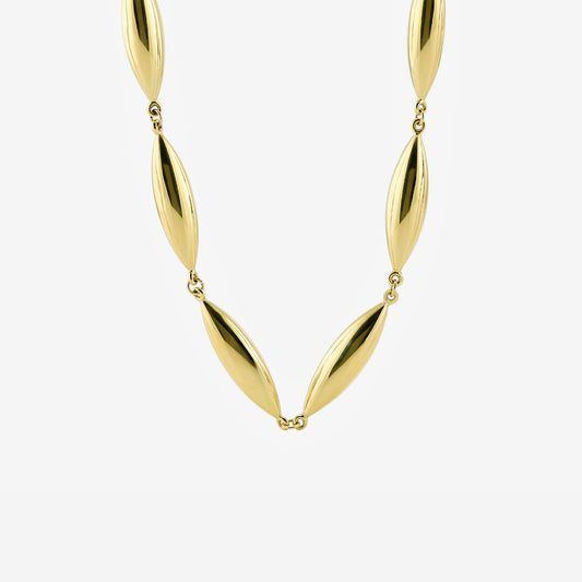Plain Gold Necklace in 14K Yellow Gold - 18 Inch