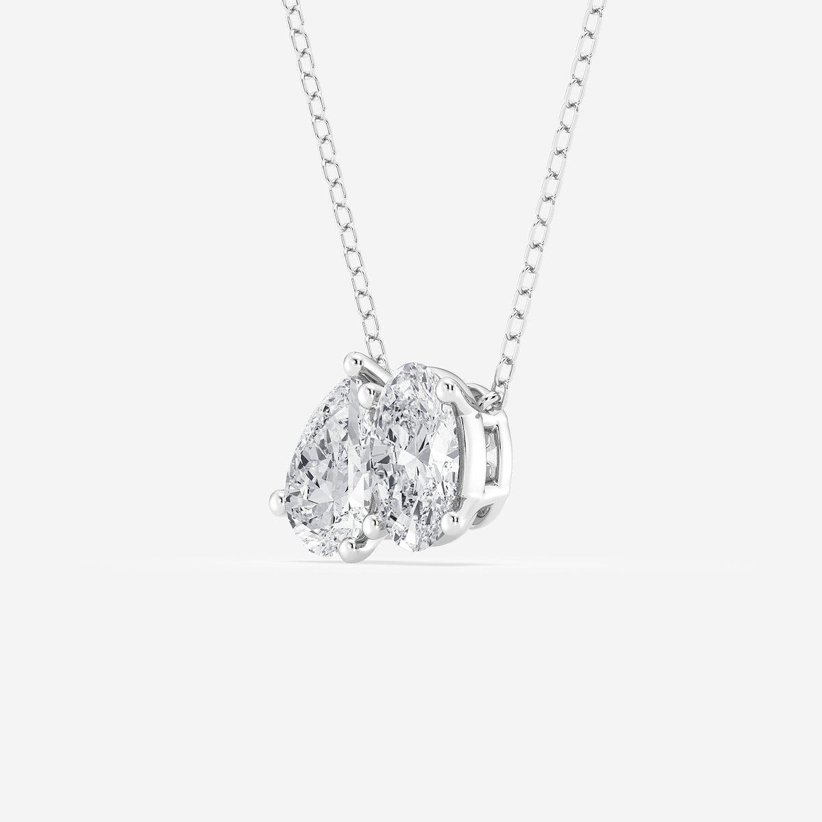 Toi Et Moi Oval & Pear Diamond Pendant