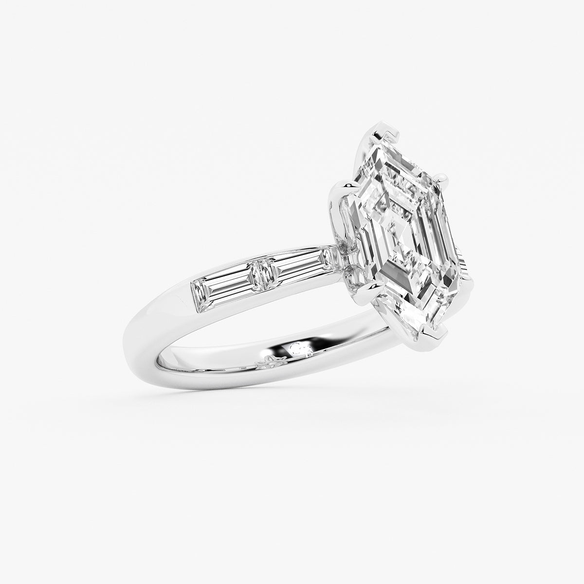 Sally Dutch Marquise Diamond Engagement Ring with Baguette Sides