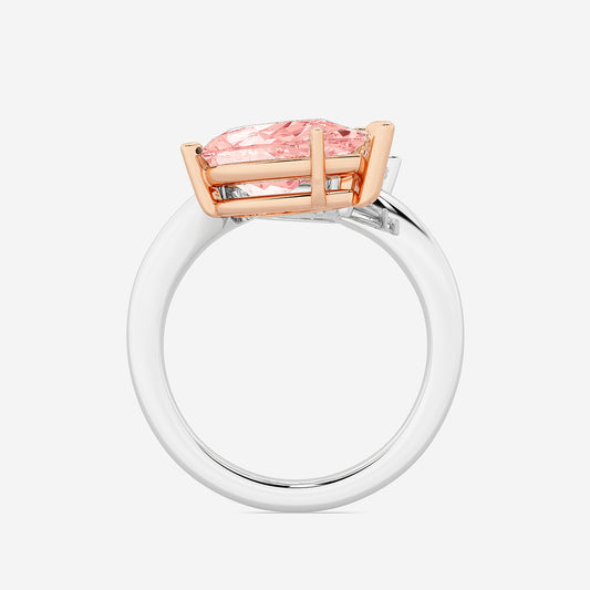 Velvet Two-Stone Fancy Pink Pear Diamond Ring