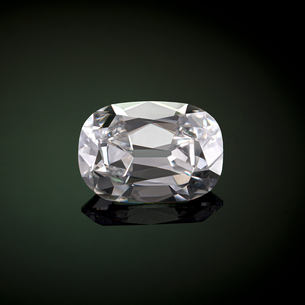 Paulina Elongated Cushion Diamond Vintage Side Stone Ring