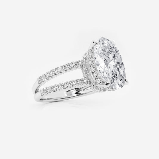 Alina Oval Lab Grown Diamond Split Shank Engagement Ring