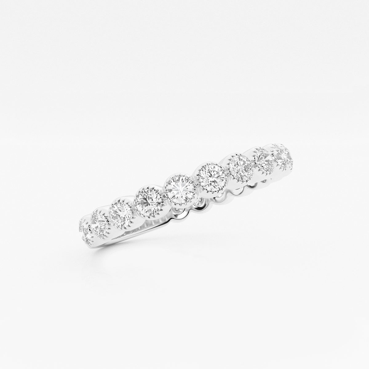 Denise 1/3 ctw Round Lab Grown Diamond Milgrain Wedding Band
