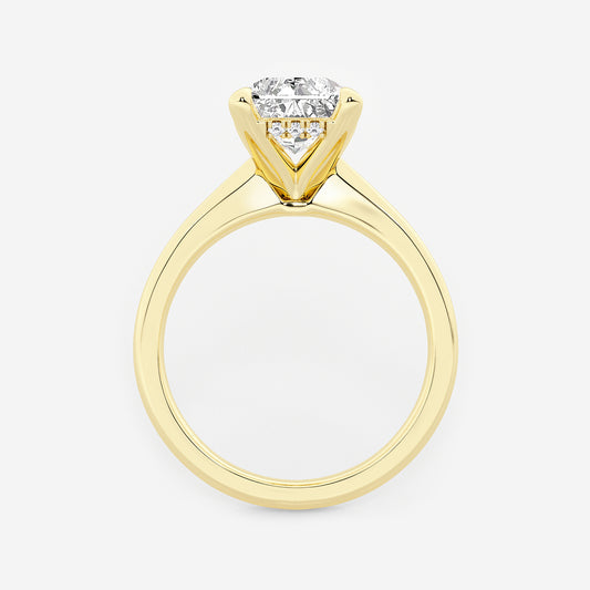 Briel Radiant Diamond Hidden Halo Engagement Ring in 14K Yellow Gold - 3.06 CTW