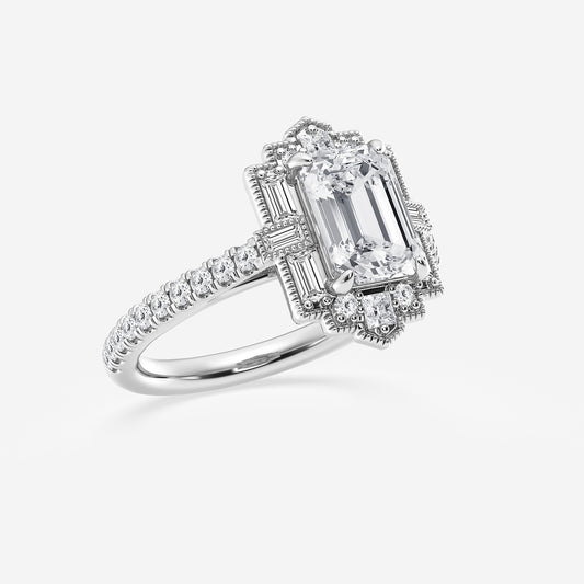 Cleopatra Multi-Shape Diamond Vintage Art Deco Ring