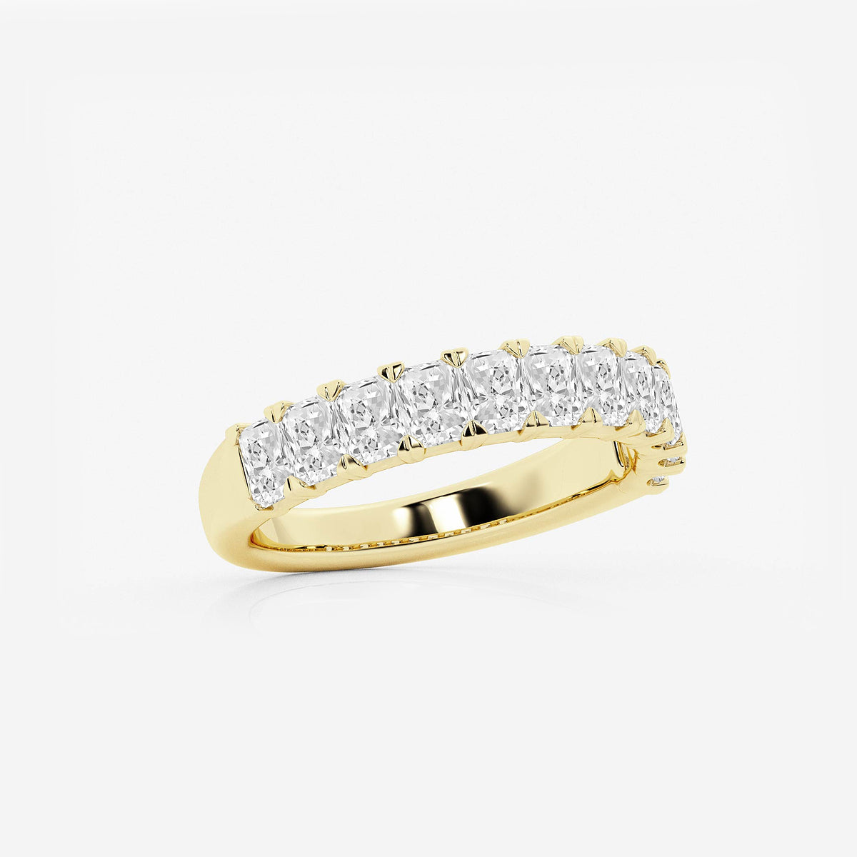April 1 5/8 ctw Radiant Lab Grown Diamond Anniversary Band 14K Yellow Gold, DE, VS1
