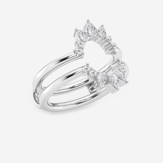 Natasha 1/2 ctw Pear Lab Grown Diamond Ring Enhancer