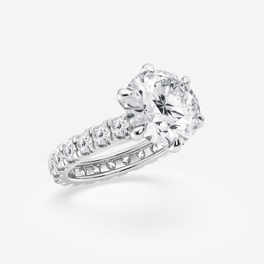 Liz Round Diamond Eternity Engagement Ring
