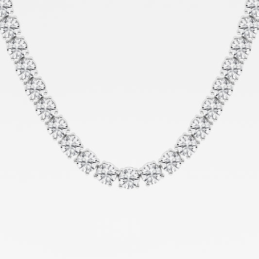Round Diamond Tennis Necklace