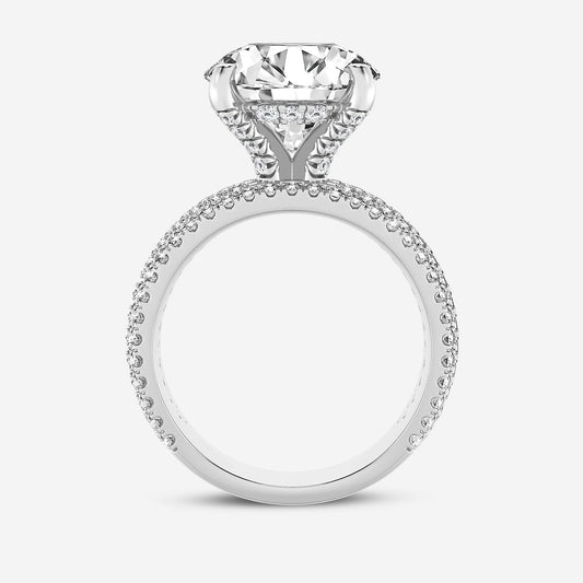 Rowena Round Diamond Hidden Halo Engagement Ring