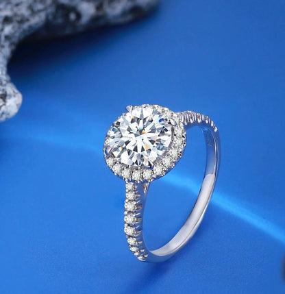Classic Round Radiance Pavé Halo Ring