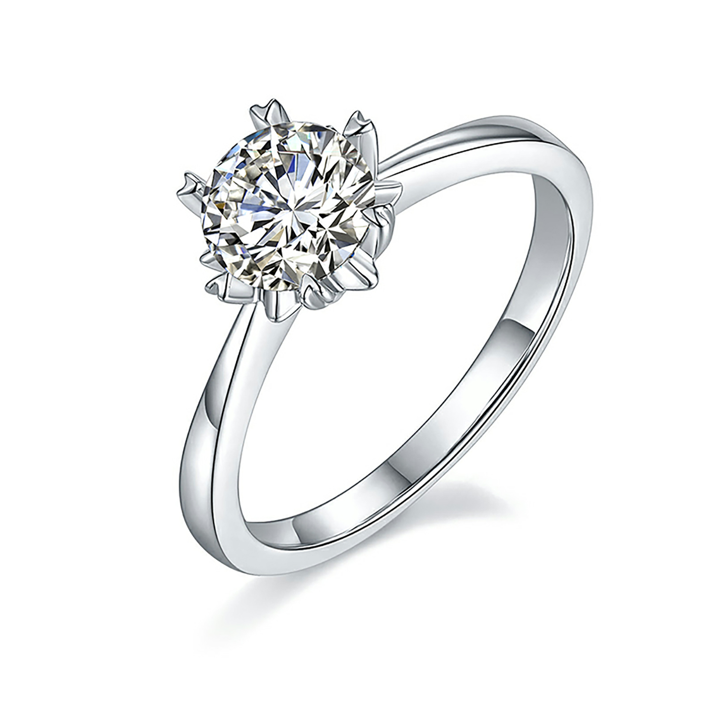 The Classic Solitaire: 6-Prong Ring