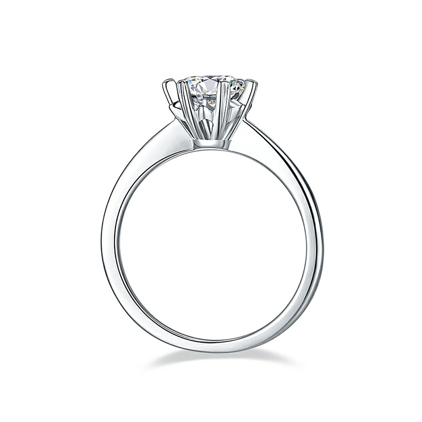 The Classic Solitaire: 6-Prong Ring
