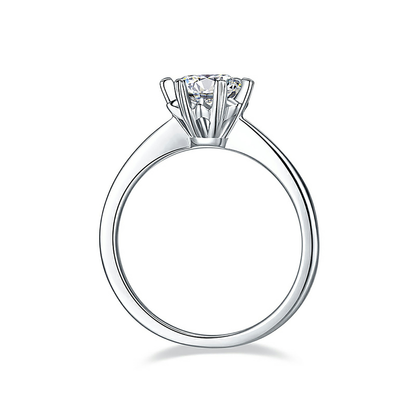 The Classic Solitaire: 6-Prong Ring
