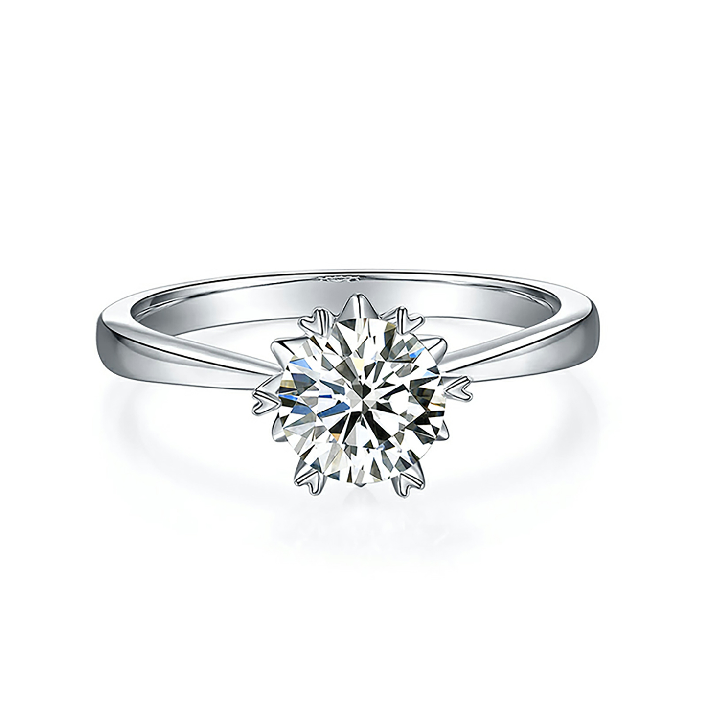 The Classic Solitaire: 6-Prong Ring