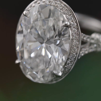 Maui High Jewelry Oval Diamond Halo Engagement Ring