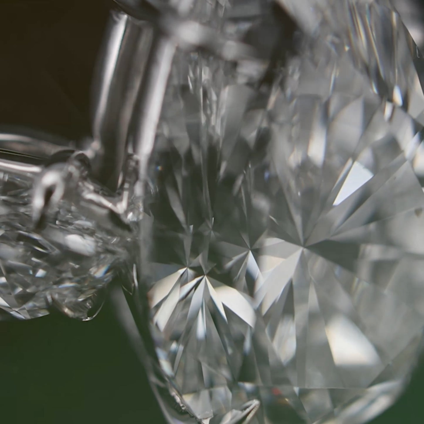 Rio Pear Solitaire Engagement Ring with Marquise Accents