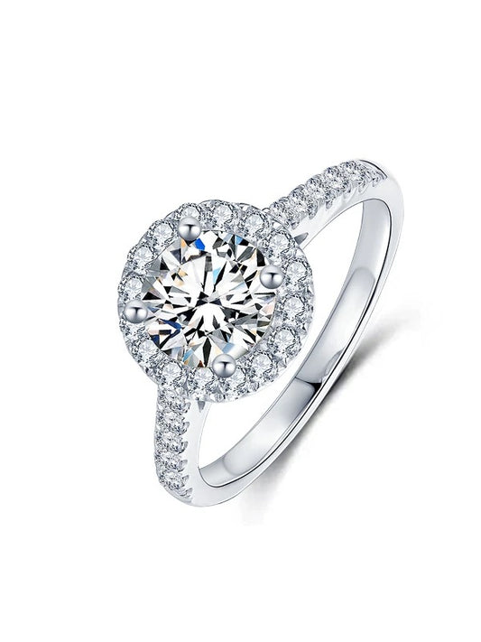 Classic Round Radiance Pavé Halo Ring