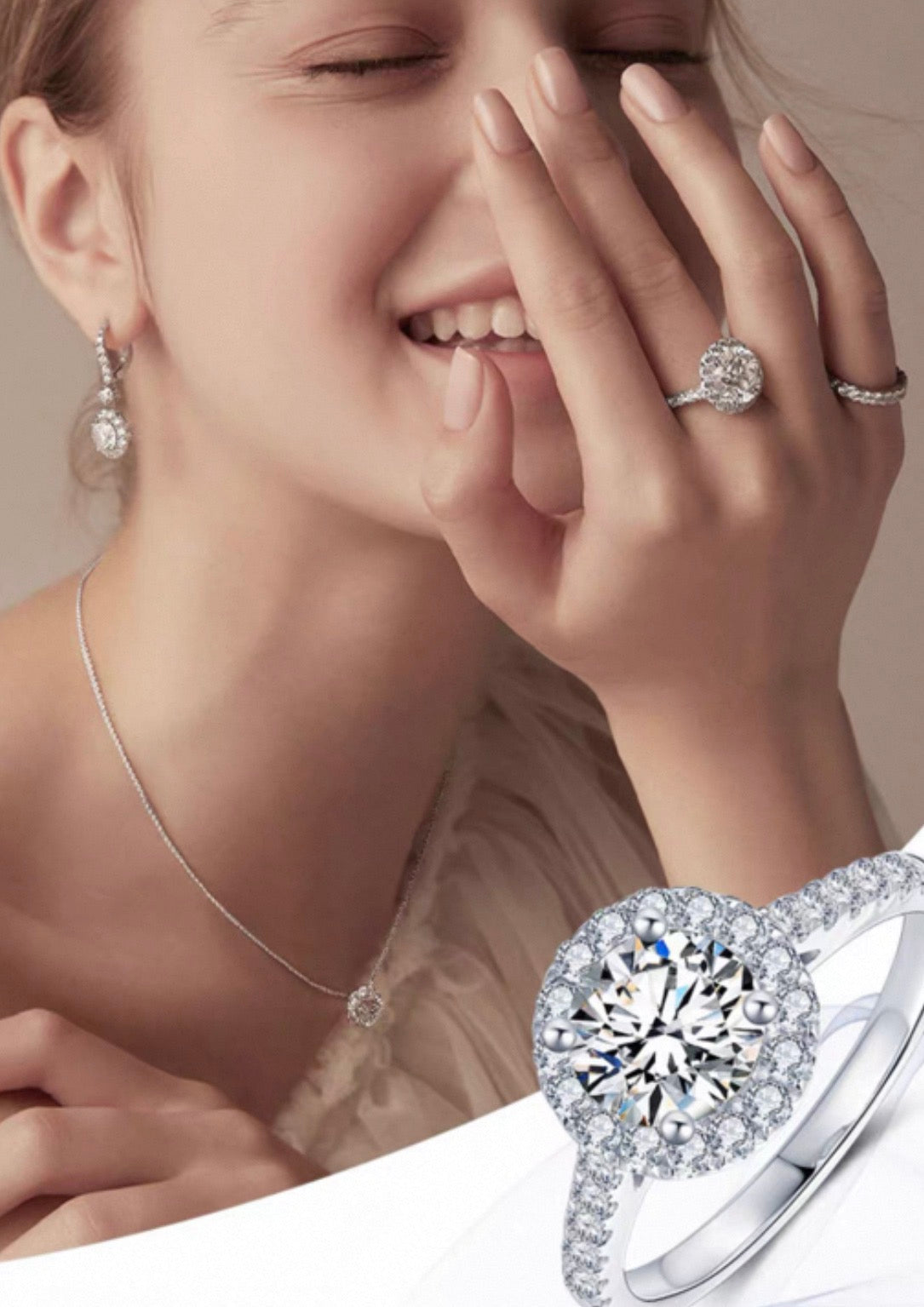 Classic Round Radiance Pavé Halo Ring
