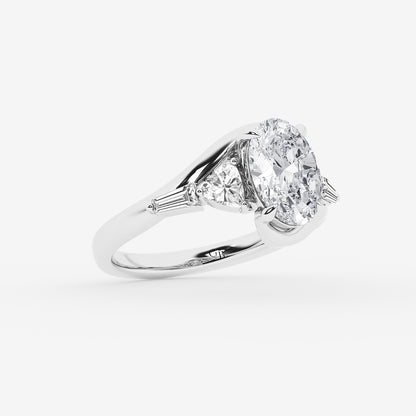Neroli Oval Diamond Engagement Ring with Multi-Shape Accents