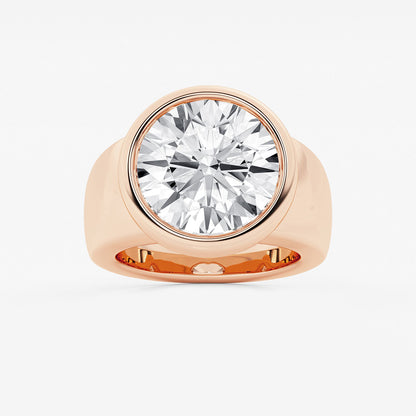 Ava Round Diamond Bezel Solitaire Engagement Ring