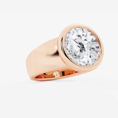 Ava Round Diamond Bezel Solitaire Engagement Ring
