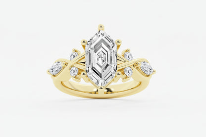 Laura Dutch Marquise Diamond Engagement Ring with Mixed Accents