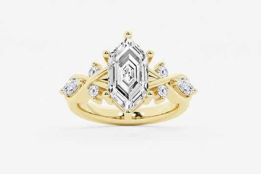 Laura Dutch Marquise Diamond Engagement Ring with Mixed Accents