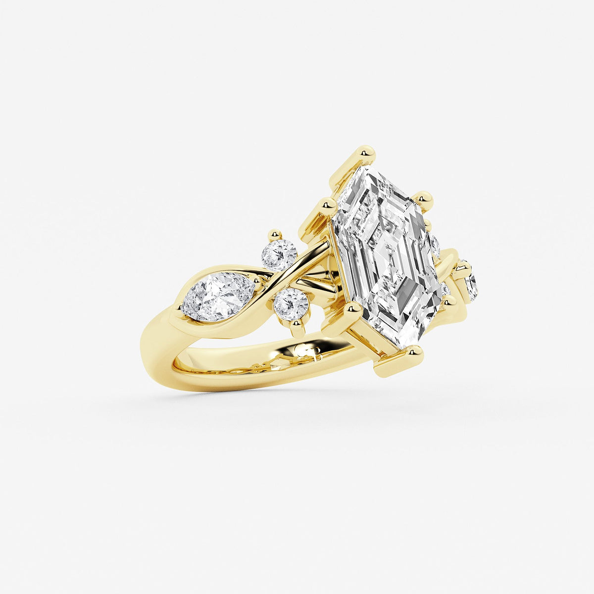 Laura Dutch Marquise Diamond Engagement Ring with Mixed Accents